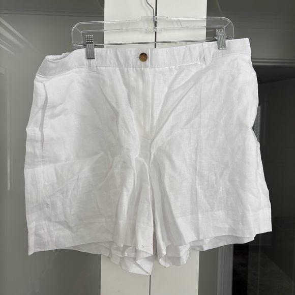 NWT J. Crew 6" Harbor Short Linen White - Picture 2 of 6